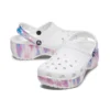 Klassieke Platform Clog “Wit Paars”