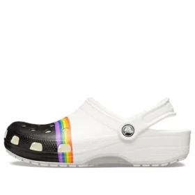 Klassieke Rainbow Pride-Clogs “Wit Zwart”