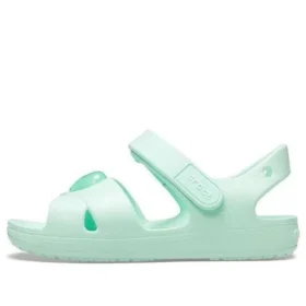Klassieke sandalen met gekruiste bandjes “Mintgroen”