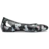 Larua-Sandalen mit Print, schwarz