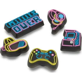 Lights up Neon Gamer 5-pack Jibbitz bedels