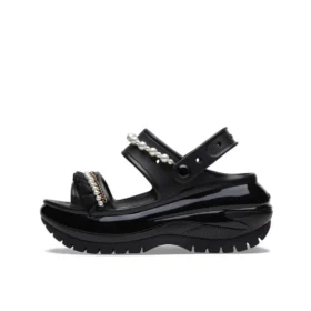Mega Crush Pearl Ruffle-sandal “Zwart”
