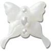 Meta Jelly White Butterfly Jibbitz™ bedels