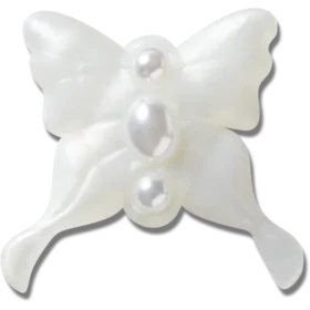 Meta Jelly White Butterfly Jibbitz™ bedels