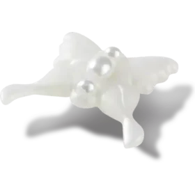 Meta Jelly White Butterfly Jibbitz™ bedels