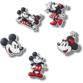 Mickey en Minnie PVC 5-delige set Jibbitz bedels
