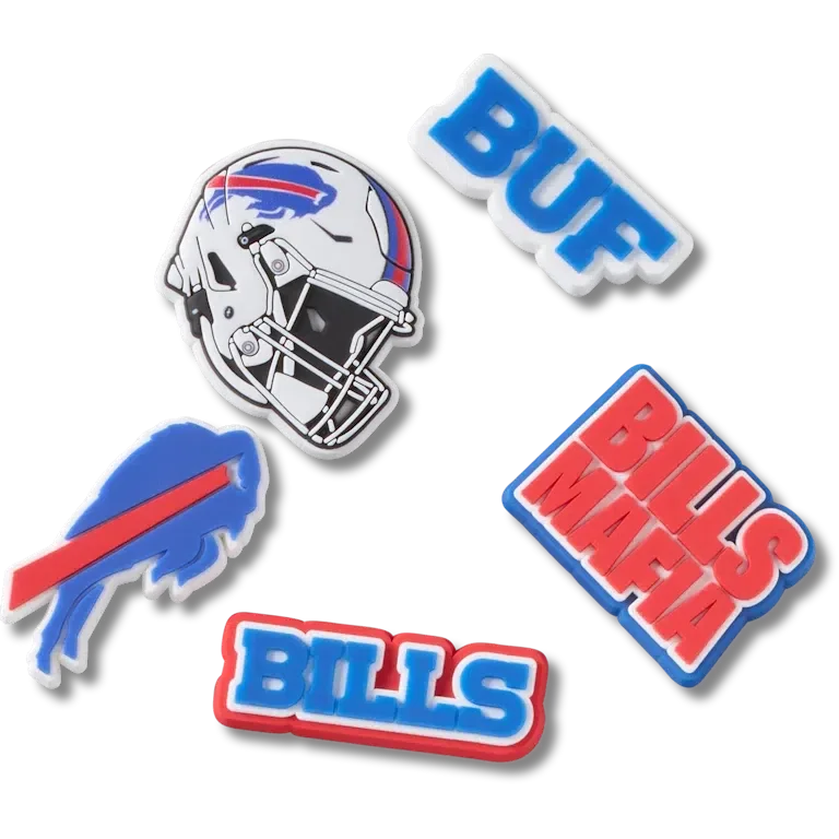 NFL Buffalo Bills 5-pack Jibbitz-schoenbedels NFL Buffalo Bills 5-pack Jibbitz-schoenbedels