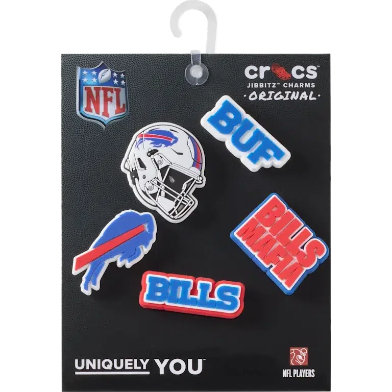 NFL Buffalo Bills 5-pack Jibbitz-schoenbedels NFL Buffalo Bills 5-pack Jibbitz-schoenbedels