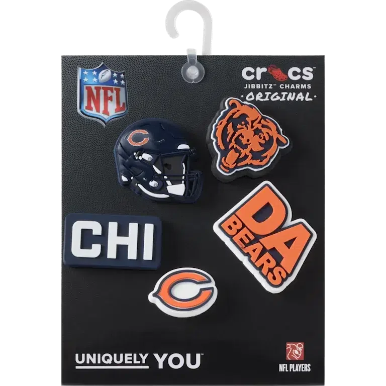NFL Chicago Bears 5-pack Jibbitz schoenbedels NFL Chicago Bears 5-pack Jibbitz schoenbedels