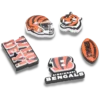 NFL Cincinnati Bengals 5-pack Jibbitz-schoenbedels NFL Cincinnati Bengals 5-pack Jibbitz-schoenbedels