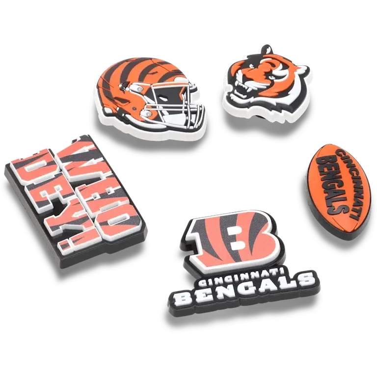 NFL Cincinnati Bengals 5-pack Jibbitz-schoenbedels NFL Cincinnati Bengals 5-pack Jibbitz-schoenbedels