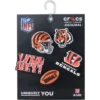 NFL Cincinnati Bengals 5-pack Jibbitz-schoenbedels NFL Cincinnati Bengals 5-pack Jibbitz-schoenbedels