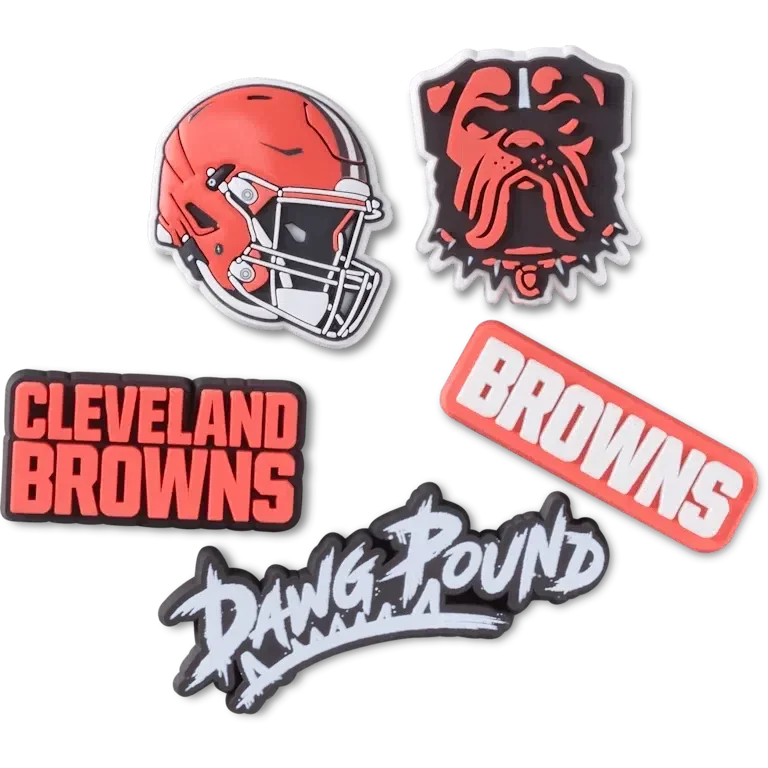 NFL Cleveland Browns 5-pack Jibbitz-schoenbedels NFL Cleveland Browns 5-pack Jibbitz-schoenbedels