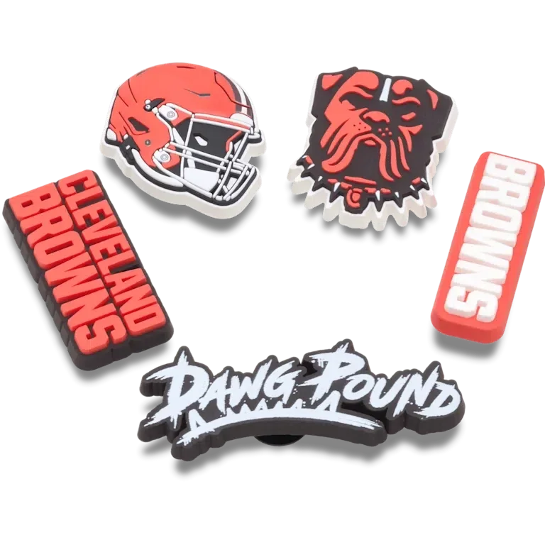 NFL Cleveland Browns 5-pack Jibbitz-schoenbedels NFL Cleveland Browns 5-pack Jibbitz-schoenbedels