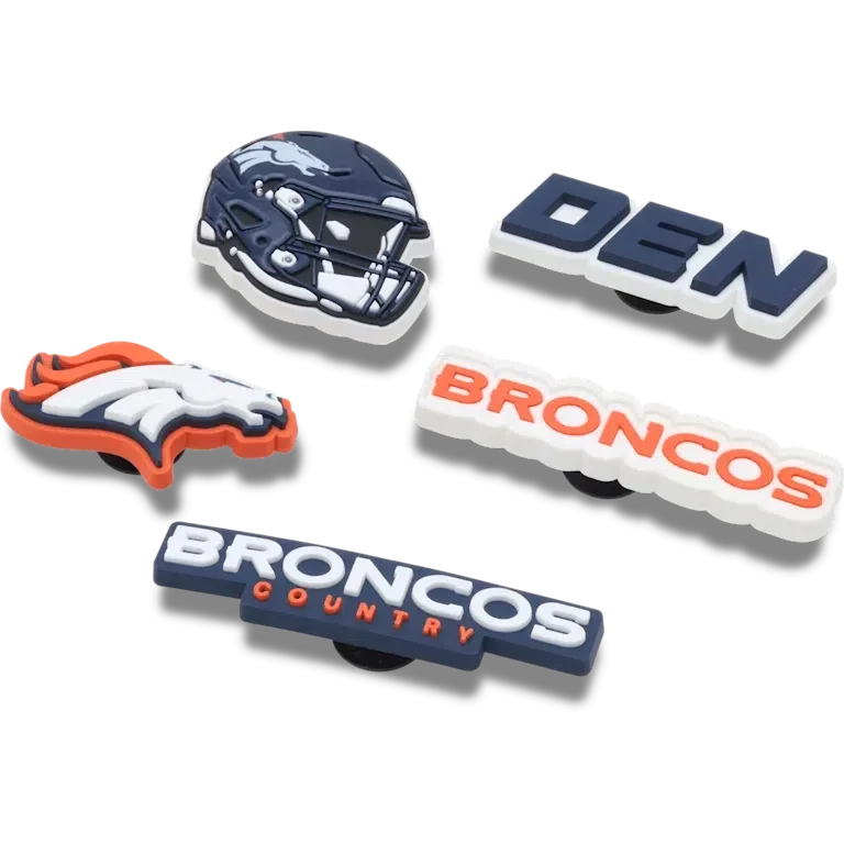 NFL Denver Broncos 5-pack Jibbitz-schoenbedels NFL Denver Broncos 5-pack Jibbitz-schoenbedels