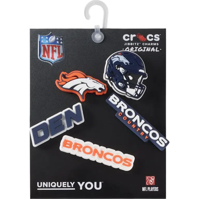 NFL Denver Broncos 5-pack Jibbitz-schoenbedels NFL Denver Broncos 5-pack Jibbitz-schoenbedels