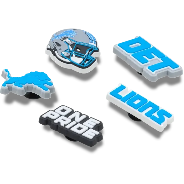 NFL Detroit Lions 5-pack Jibbitz-schoenbedels NFL Detroit Lions 5-pack Jibbitz-schoenbedels