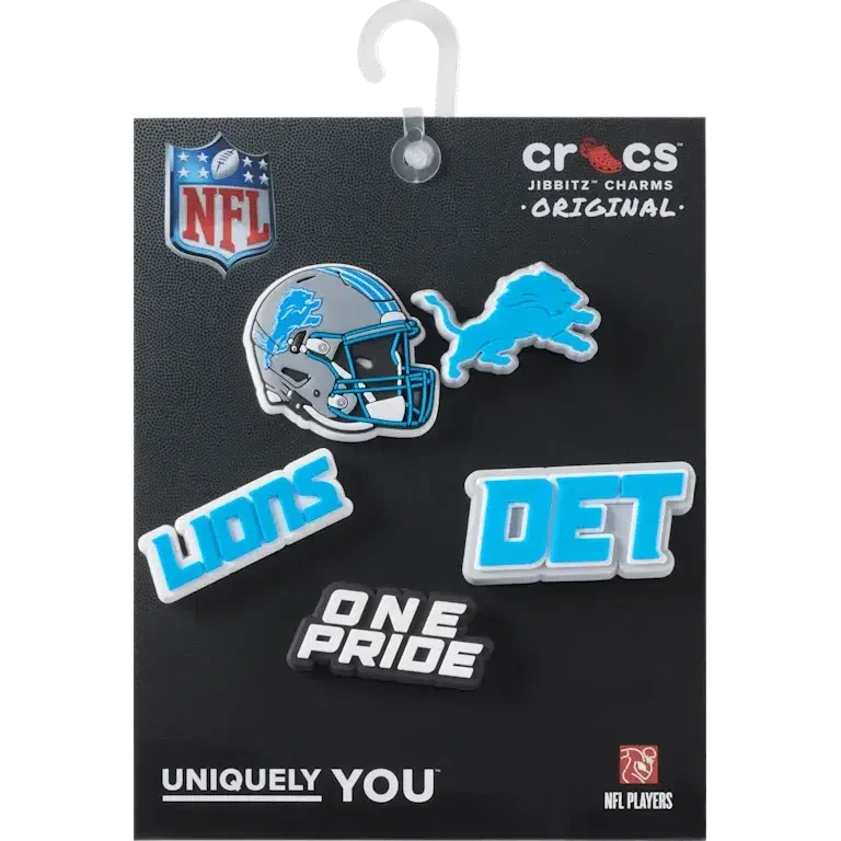 NFL Detroit Lions 5-pack Jibbitz-schoenbedels NFL Detroit Lions 5-pack Jibbitz-schoenbedels