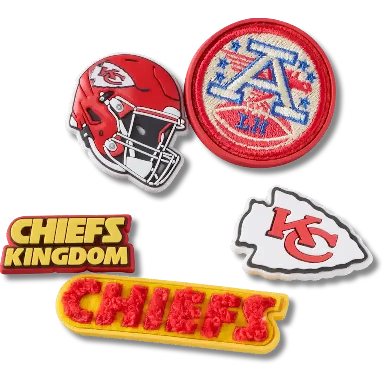 NFL Kansas City Chiefs 5-pack Jibbitz schoenbedels NFL Kansas City Chiefs 5-pack Jibbitz schoenbedels