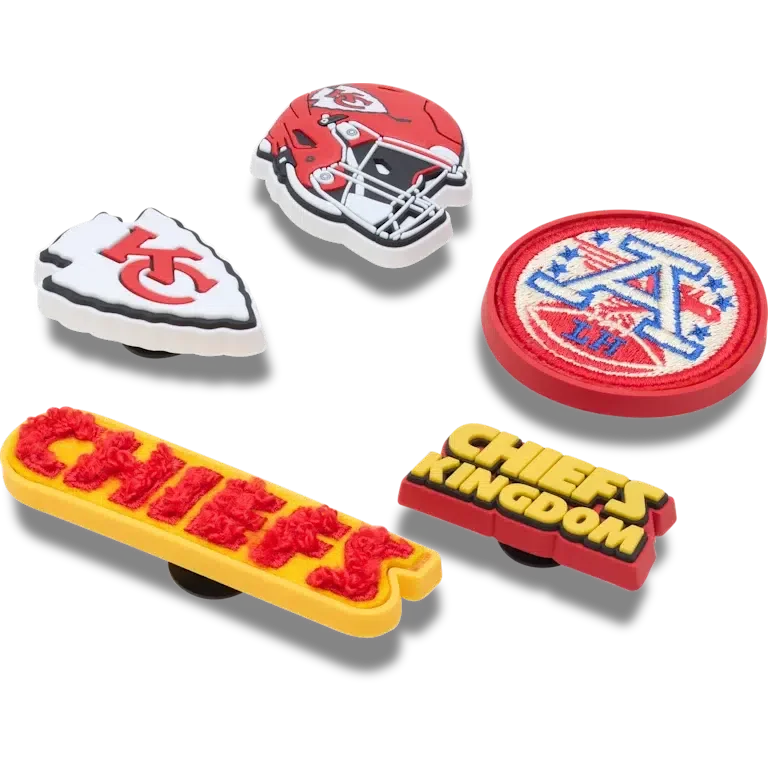 NFL Kansas City Chiefs 5-pack Jibbitz schoenbedels NFL Kansas City Chiefs 5-pack Jibbitz schoenbedels