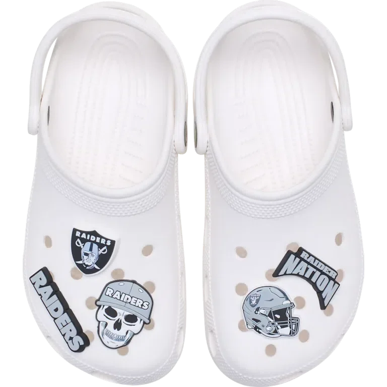 NFL Las Vegas Raiders 5-pack Jibbitz-schoenbedels NFL Las Vegas Raiders 5-pack Jibbitz-schoenbedels