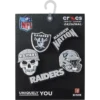 NFL Las Vegas Raiders 5-pack Jibbitz-schoenbedels NFL Las Vegas Raiders 5-pack Jibbitz-schoenbedels