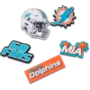 NFL Miami Dolphins 5-pack Jibbitz-schoenbedels NFL Miami Dolphins 5-pack Jibbitz-schoenbedels