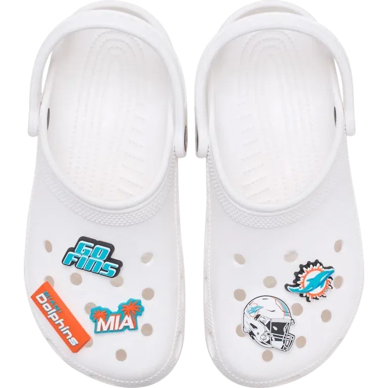 NFL Miami Dolphins 5-pack Jibbitz-schoenbedels NFL Miami Dolphins 5-pack Jibbitz-schoenbedels