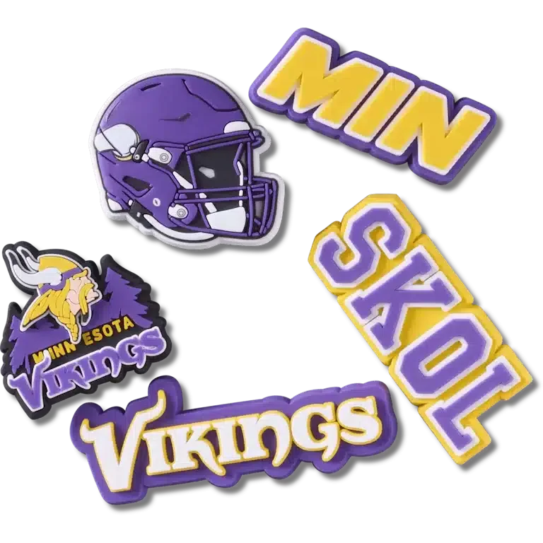 NFL Minnesota Vikings 5-pack Jibbitz-schoenbedels NFL Minnesota Vikings 5-pack Jibbitz-schoenbedels