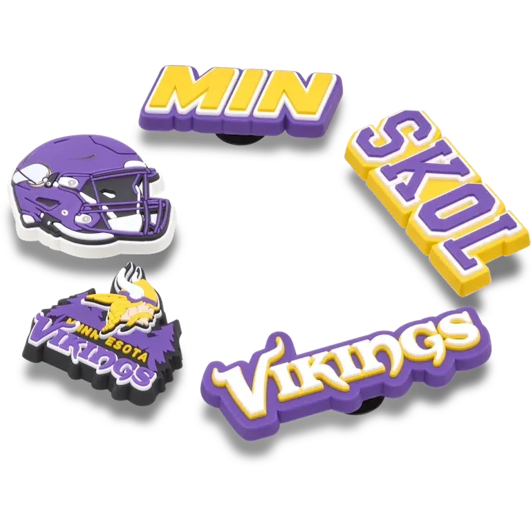 NFL Minnesota Vikings 5-pack Jibbitz-schoenbedels NFL Minnesota Vikings 5-pack Jibbitz-schoenbedels