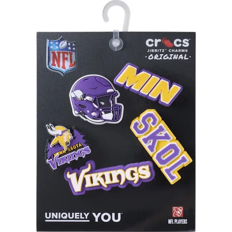 NFL Minnesota Vikings 5-pack Jibbitz-schoenbedels NFL Minnesota Vikings 5-pack Jibbitz-schoenbedels