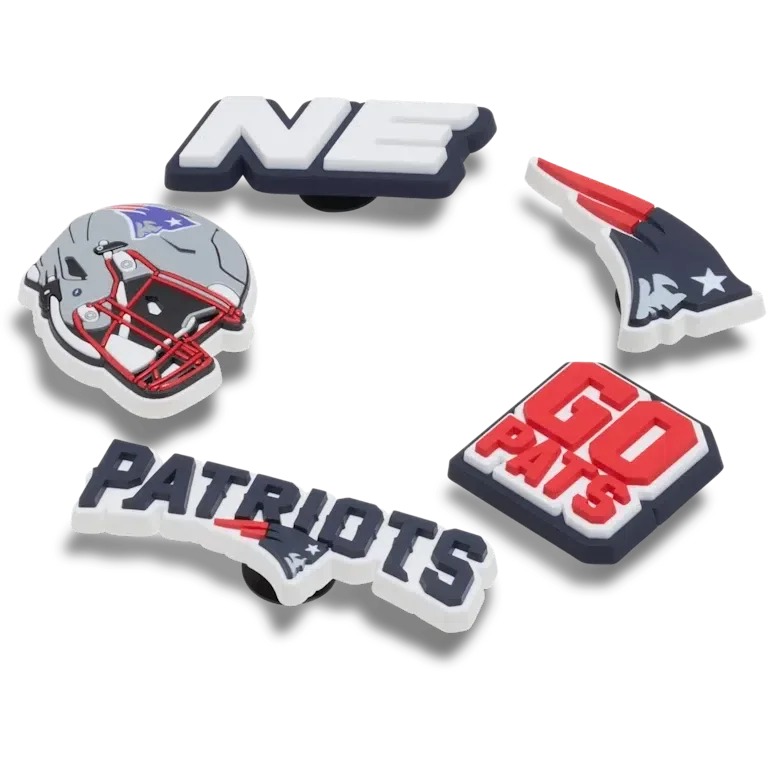NFL New England Patriots 5-pack Jibbitz schoenbedels NFL New England Patriots 5-pack Jibbitz schoenbedels