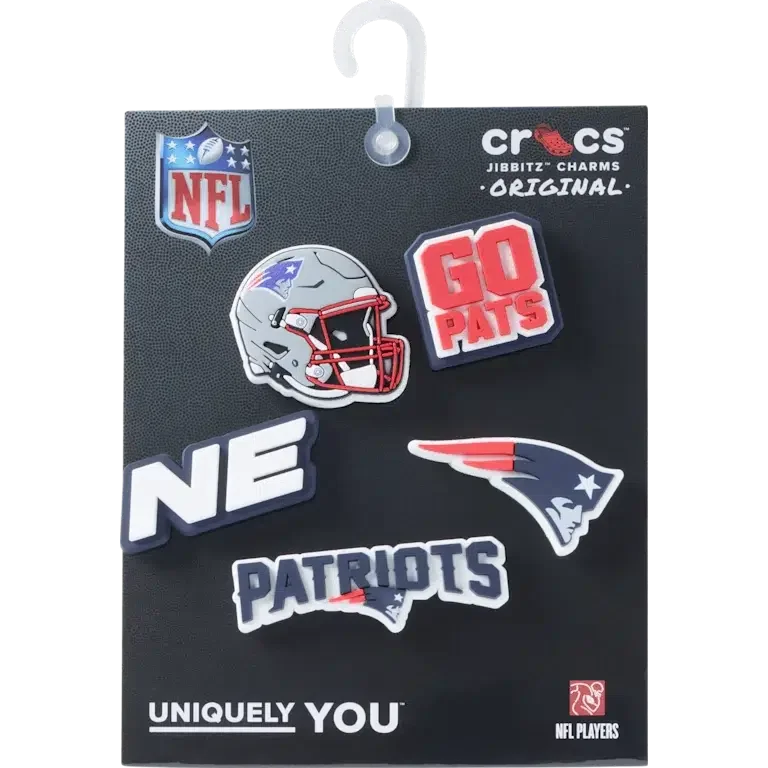 NFL New England Patriots 5-pack Jibbitz schoenbedels NFL New England Patriots 5-pack Jibbitz schoenbedels