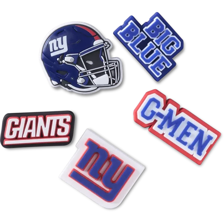 NFL New York Giants 5-pack Jibbitz-schoenbedels NFL New York Giants 5-pack Jibbitz-schoenbedels