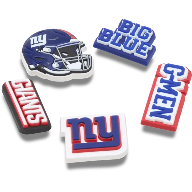 NFL New York Giants 5-pack Jibbitz-schoenbedels NFL New York Giants 5-pack Jibbitz-schoenbedels