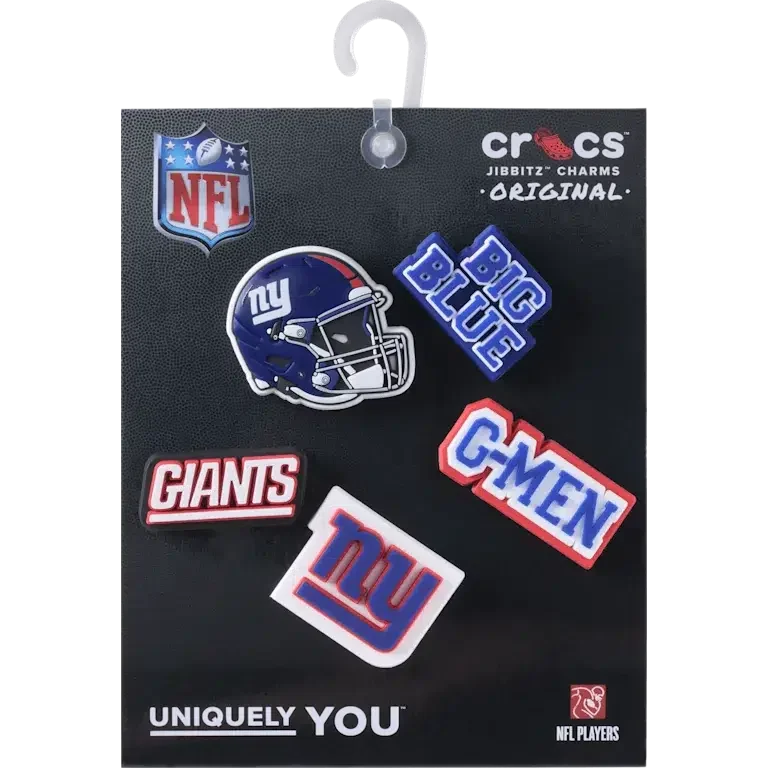 NFL New York Giants 5-pack Jibbitz-schoenbedels NFL New York Giants 5-pack Jibbitz-schoenbedels