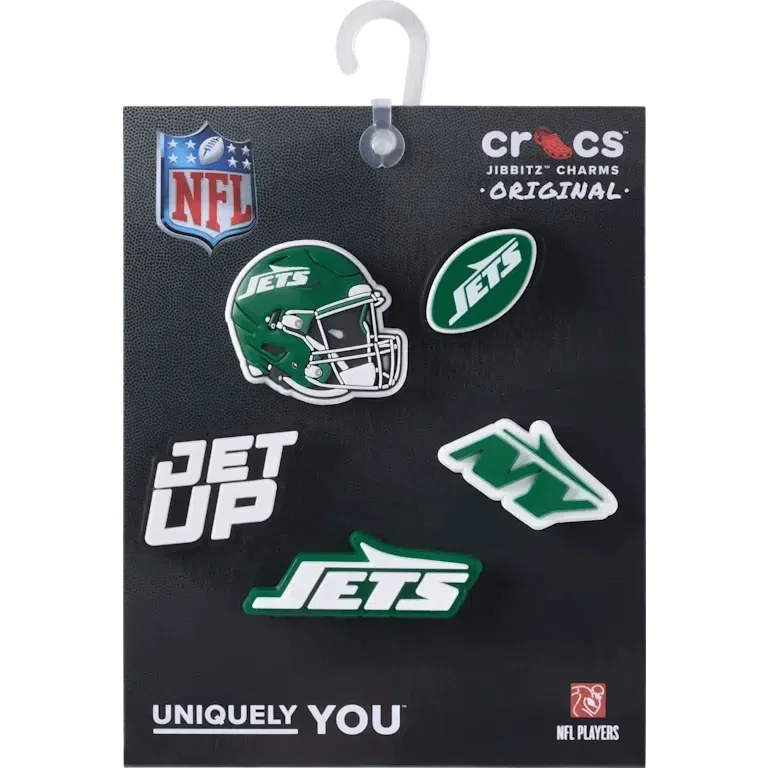 NFL New York Jets 5-pack Jibbitz-schoenbedels NFL New York Jets 5-pack Jibbitz-schoenbedels
