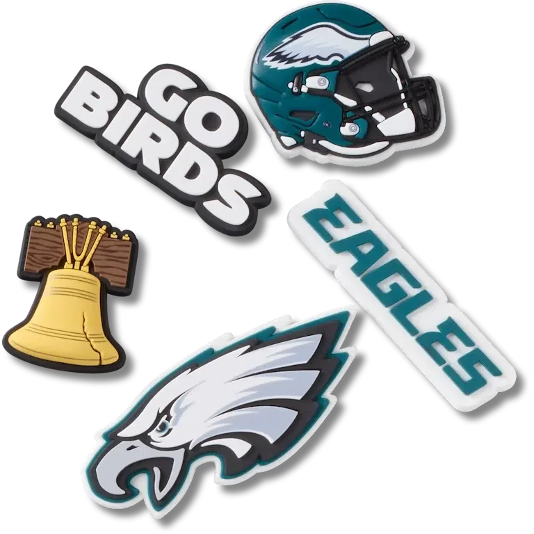 NFL Philadelphia Eagles 5-pack Jibbitz-schoenbedels NFL Philadelphia Eagles 5-pack Jibbitz-schoenbedels