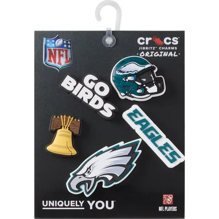 NFL Philadelphia Eagles 5-pack Jibbitz-schoenbedels NFL Philadelphia Eagles 5-pack Jibbitz-schoenbedels
