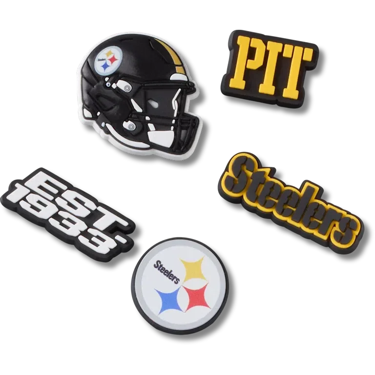 NFL Pittsburgh Steelers 5-pack Jibbitz-schoenbedels NFL Pittsburgh Steelers 5-pack Jibbitz-schoenbedels