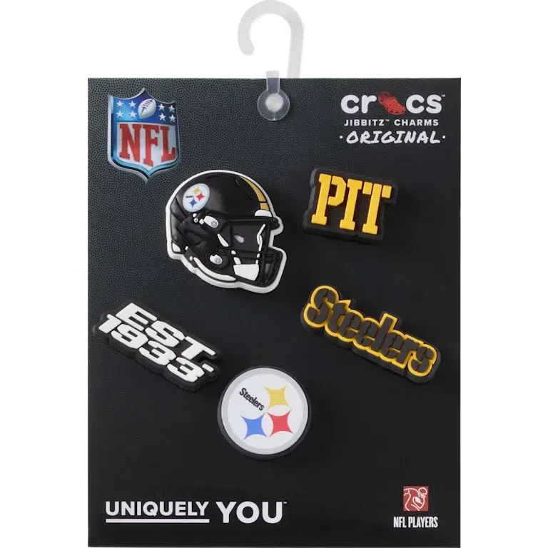NFL Pittsburgh Steelers 5-pack Jibbitz-schoenbedels NFL Pittsburgh Steelers 5-pack Jibbitz-schoenbedels