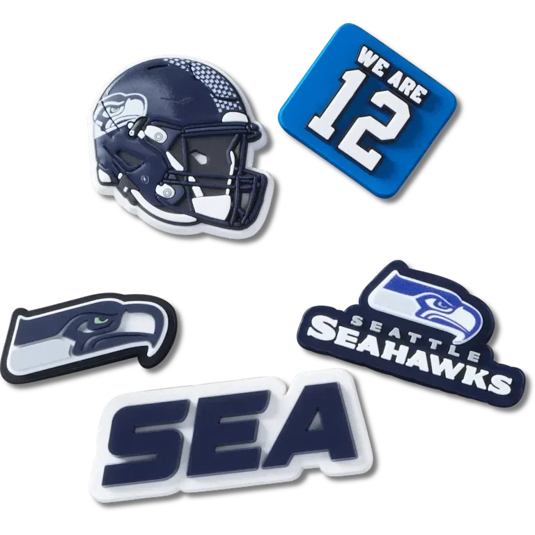 NFL Seattle Seahawks 5-pack Jibbitz-schoenbedels NFL Seattle Seahawks 5-pack Jibbitz-schoenbedels