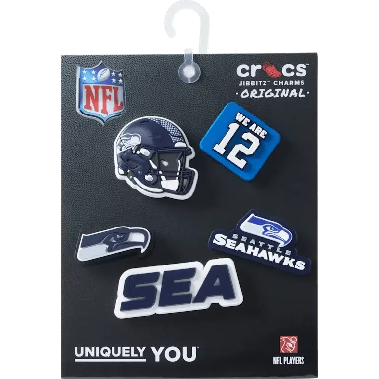 NFL Seattle Seahawks 5-pack Jibbitz-schoenbedels NFL Seattle Seahawks 5-pack Jibbitz-schoenbedels