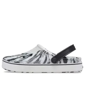 Off Court Clogs “Marble White Black”