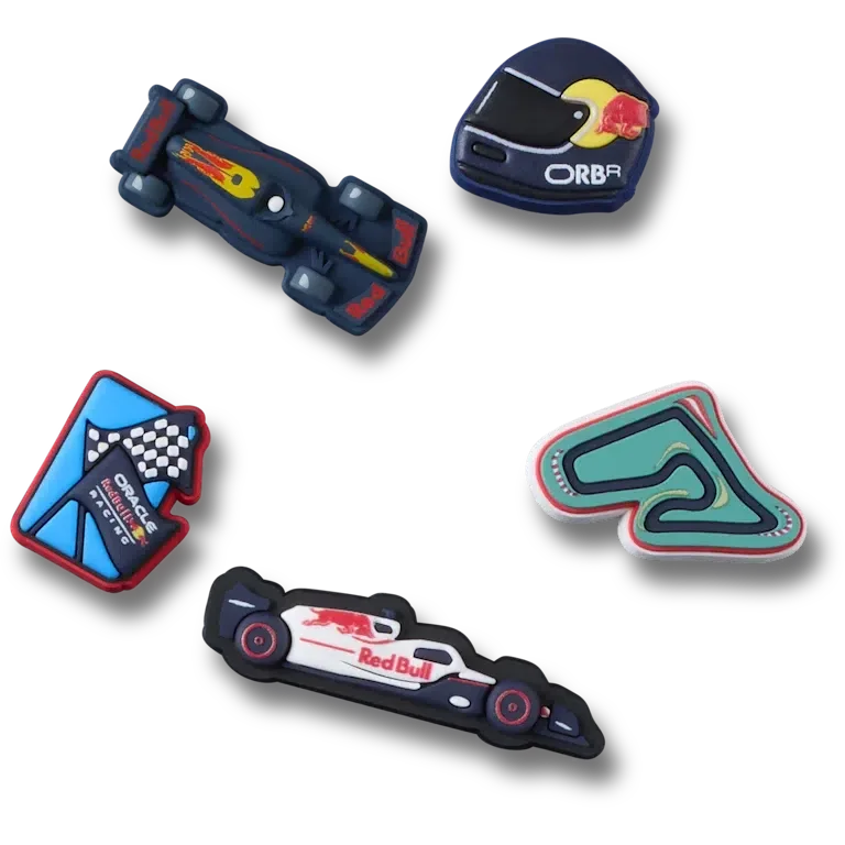 Oracle Red Bull Racing Crocs 5-pack Jibbitz™-schoenbedels Oracle Red Bull Racing Crocs 5-pack Jibbitz™-schoenbedels