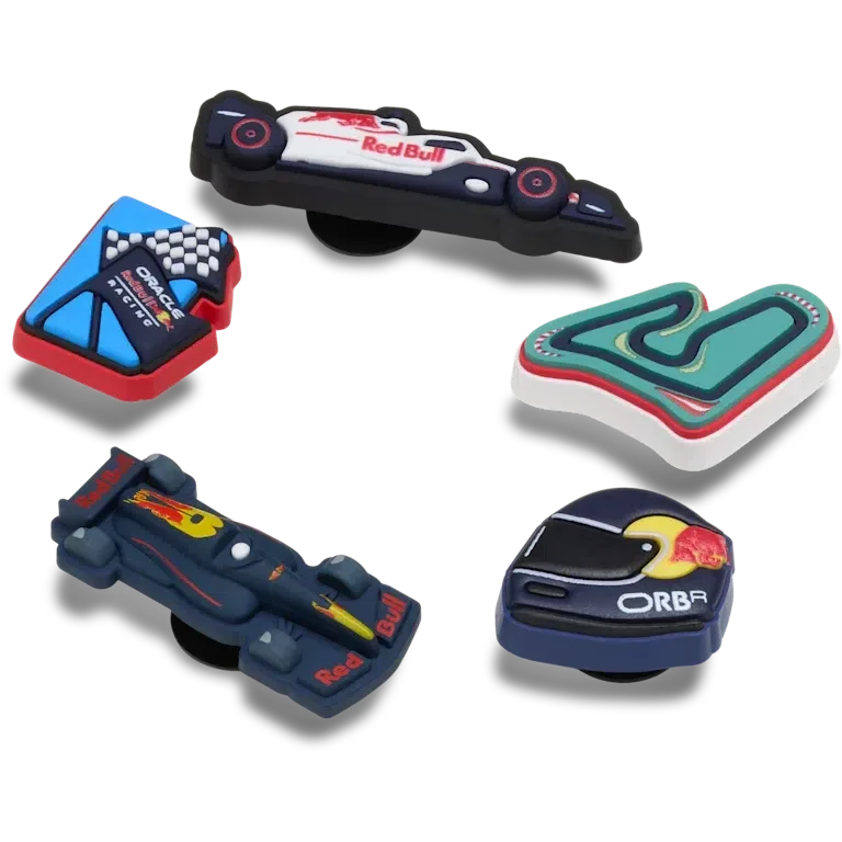 Oracle Red Bull Racing Crocs 5-pack Jibbitz™-schoenbedels Oracle Red Bull Racing Crocs 5-pack Jibbitz™-schoenbedels