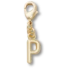 Gouden letter P-bedeltje Jibbitz™-bedels