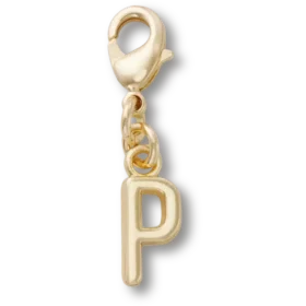 Gouden letter P-bedeltje Jibbitz™-bedels
