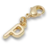 Gouden letter P-bedeltje Jibbitz™-bedels