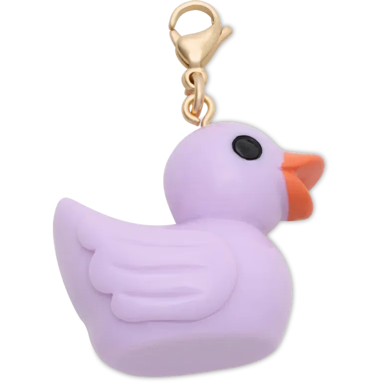 Paarse rubberen eend-bedel Jibbitz-schoenbedel Paarse rubberen eend-bedel Jibbitz-schoenbedel